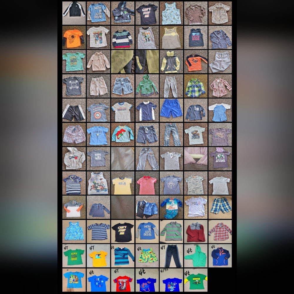 BOYS 4T Lot Of 78 Items